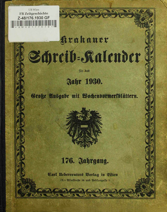 Krakauer Schreibkalender 1930